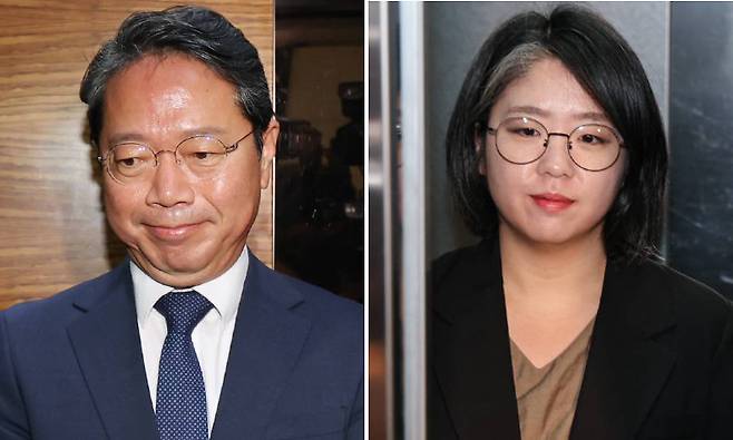 왼쪽부터 김승원 법무부 장관 후보자와 용혜인 성평등가족부 장관 후보자. 뉴스1