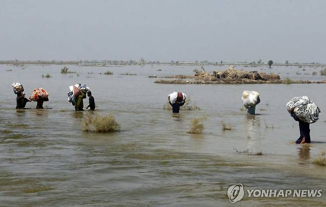 2022년 9월 파키스탄 신드주 홍수 사태.사진=연합뉴스