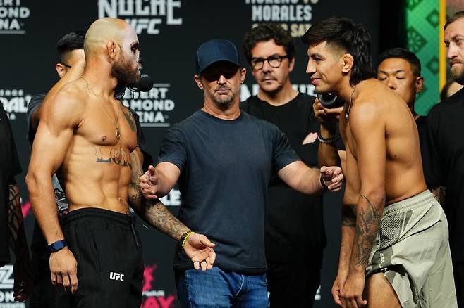 제앙 실바(왼쪽)와 호세 미겔 델가도. 사진=UFC