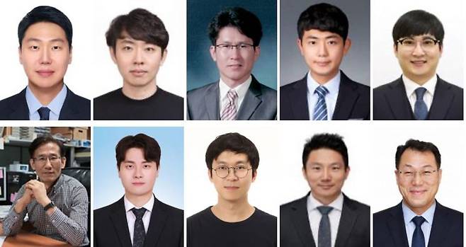 영남대학교 AI최고급신진연구자지원사업 참여 교수진(첫번째 줄 왼쪽부터 김민재, 박노근, 최규상, 백상수, 이찬 교수, 두 번째 줄 왼쪽부터 이기동, 양준모, 권남규, 송유재, 김성호 교수)
