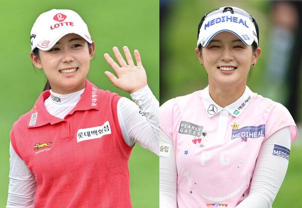 2026년 한국여자프로골프(KLPGA) 투어 하나금융그룹 챔피언십에 출전할 예정인 황유민, 박현경 프로. 사진제공=KLPGA (사진을 무단으로 사용하지 마십시오.)