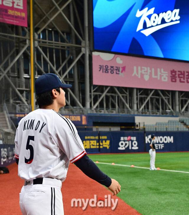 아시안게임 야구대표팀에 합류한 김도영 / 고척 = 유진형 기자 zolong@mydaily.co.kr