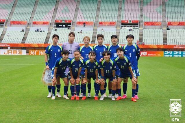 한국 여자 축구대표팀이 17일 일본 오사카의 나가이 스타디움에서 열린 2026 아이치·나고야 아시안게임 여자 축구 조별리그 F조 2라운드 방글라데시와 맞대결에서 6-0으로 승리했다. 방글라데시전 선발진. /대한축구협회 제공