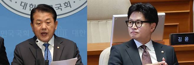 김병주 의원(왼쪽)과 한동훈 의원이 연일 설전을 벌이고 있다. 연합뉴스