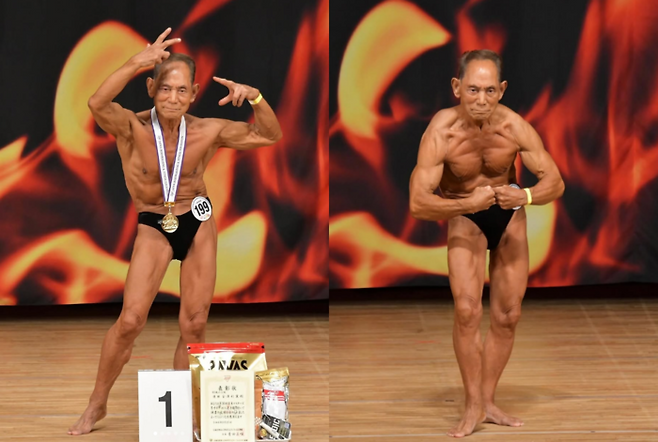 일본 90세 현역 보디빌더 가나자와 도시스케. 사진=가나자와 도시스케 인스타그램 캡처