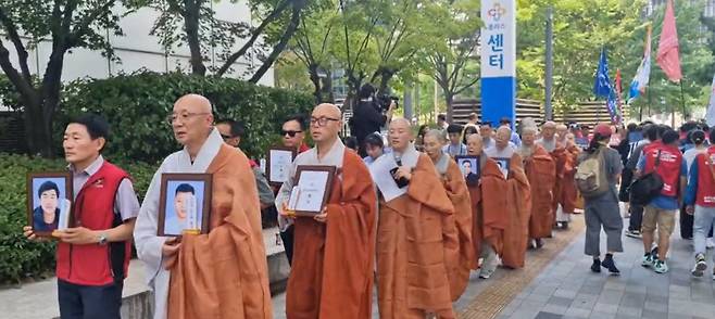 이주노동자 합동 49재 (지난해 8월)