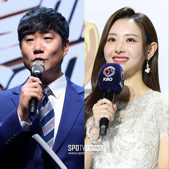 ▲ 배성재(왼쪽)와 김다영. ⓒ스포티비뉴스DB