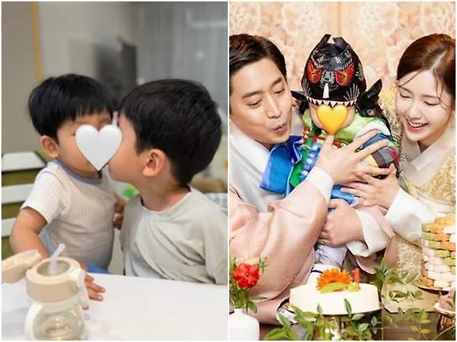 그룹 신화 에릭의 아내이자 배우 나혜미가 두 아들의 사랑스러운 일상을 공개했다./사진=나혜미 SNS