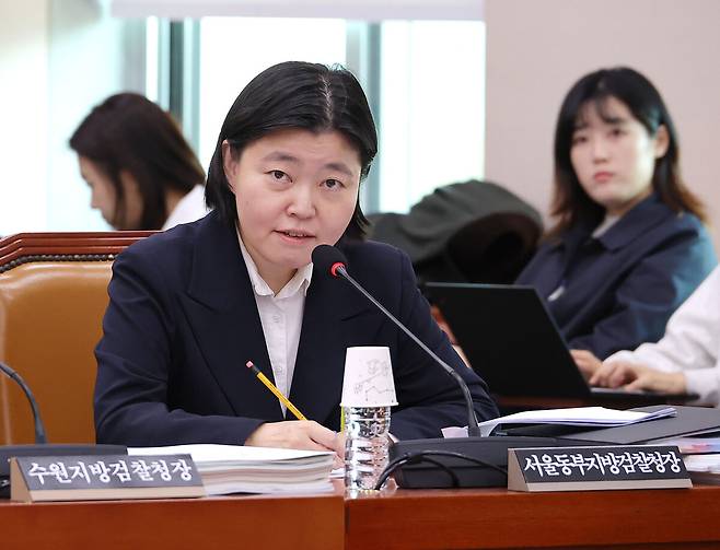의원 질의 답변하는 임은정 서울동부지검장. 연합뉴스