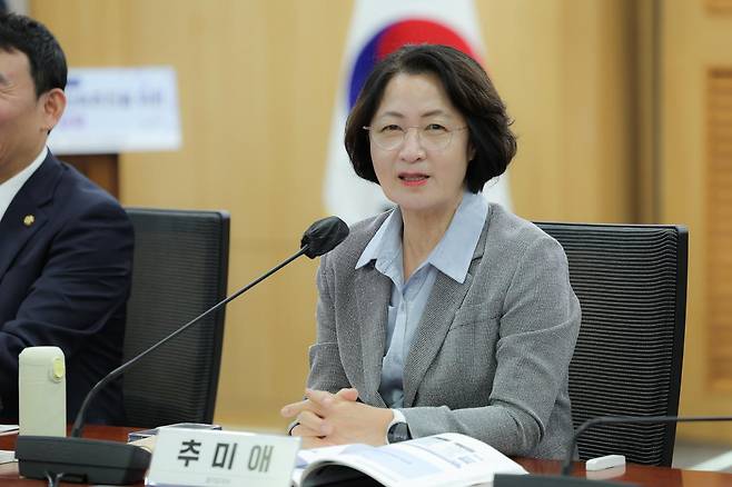 추미애 경기지사가 지난달 28일 국회서 진행한 정책토론회에서 발언하고 있다. 경기도 제공
