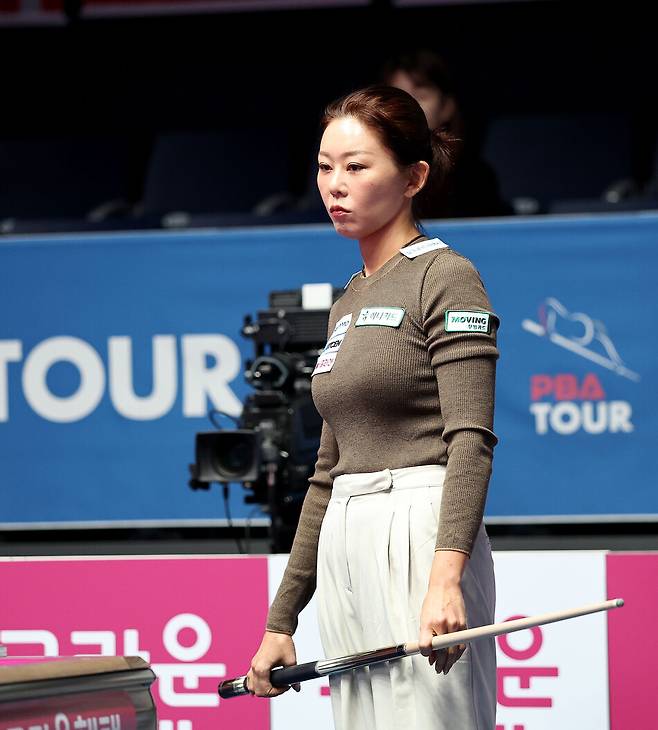 ‘당구 여제’ 김가영이 윤경남을 25:9(23이닝)로 제압했다. PBA 제공