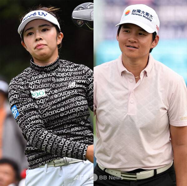 2026년 유럽여자프로골프투어(LET) 아람코 코리아 챔피언십 우승 경쟁에 뛰어든 야마시타 미유(일본), 청야니(대만). 사진제공=ⓒAFPBBNews = News1 (사진을 무단으로 사용하지 마십시오.)