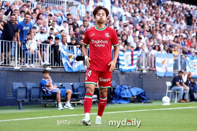 구보 다케후사가 19일(이하 한국시각) 펼쳐진 말라가와의 ‘2026-27시즌 스페인 프리메라리가’ 9라운드에서 1골 1도움을 기록하며 팀의 5-2 승리를 이끌었다./게티이미지코리아