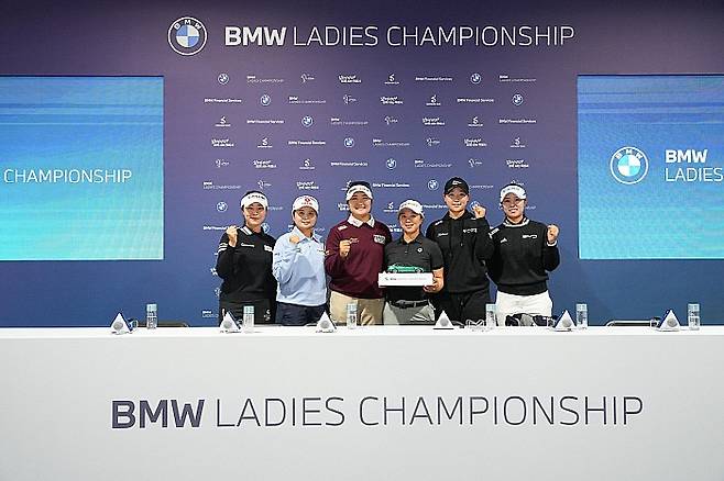21일 진행된 BMW 레이디스 챔피언십 기자회견 사진. BMW 레이디스 챔피언십 대회 조직위원회 제공