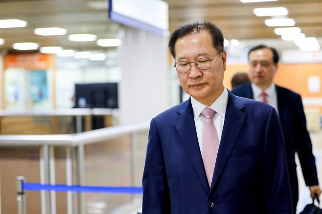 지난 21일 서울고등법원 형사1부(재판장 윤성식)는 박성재 전 법무부 장관의 항소심에서 징역 25년을 선고한 원심을 깨고 징역 9년을 선고했다. 사진은 지난 4월 내란 가담 혐의 1심 결심공판에 출석하는 박 전 장관의 모습./뉴스1