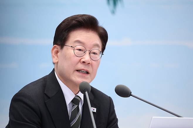 이재명 대통령이 26일 청와대에서 열린 ‘농어민과의 대화’에서 발언을 하고 있다. 사진=연합뉴스