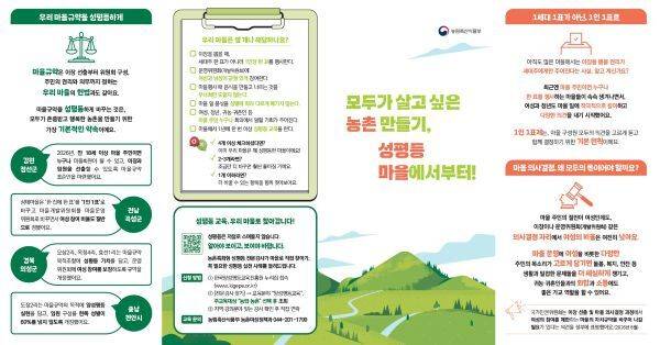 농식품부가 농촌마을의 성평등 우수사례를 발굴해 온·오프라인 콘텐츠로 제작·확산한다고 밝혔다./자료=농식품부
