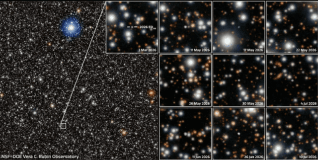 루빈이 발견한 ED138 이미지들을 조합한 사진 (사진=(사진= NSF–DOE Vera C. Rubin Observatory/NOIRLab/SLAC/AURA)